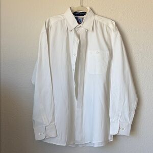 Wrangler George Strait Cowboy Cut White Shirt Mens Large Western